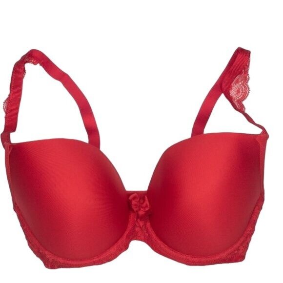 Passionata By Chantelle Red T-Shirt Bra With Lace Detail & Underwire - Picture 2 of 5